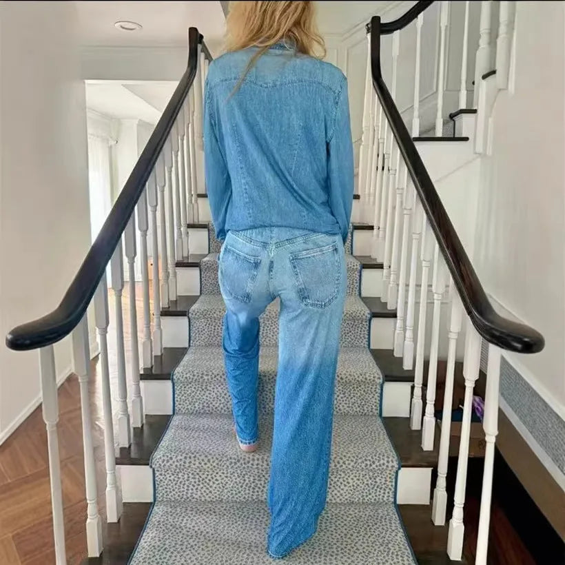 Women Two Piece Denim Set