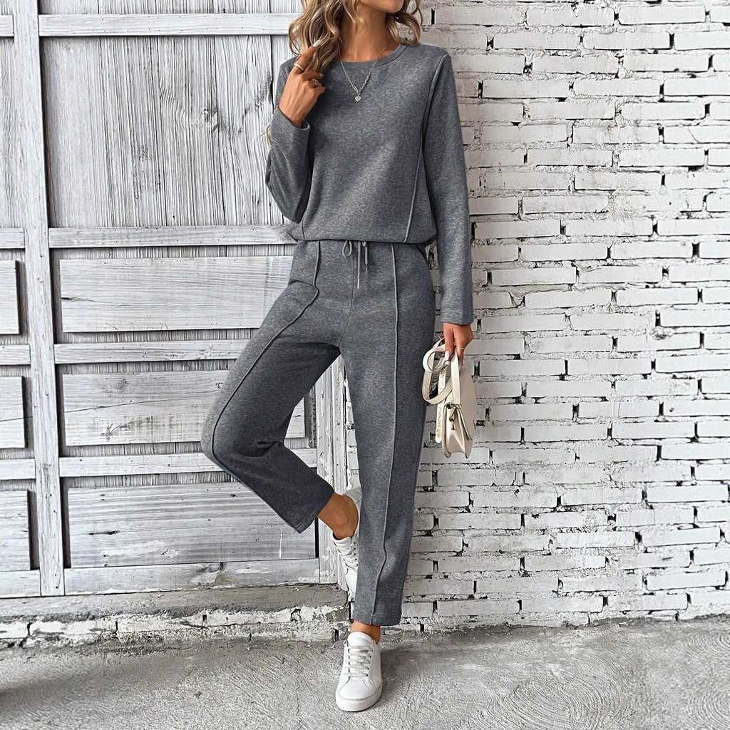 O-Neck Long Sleeved 2-Piece Set