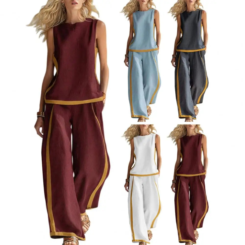 Elegant Women's Vest Trouser Set