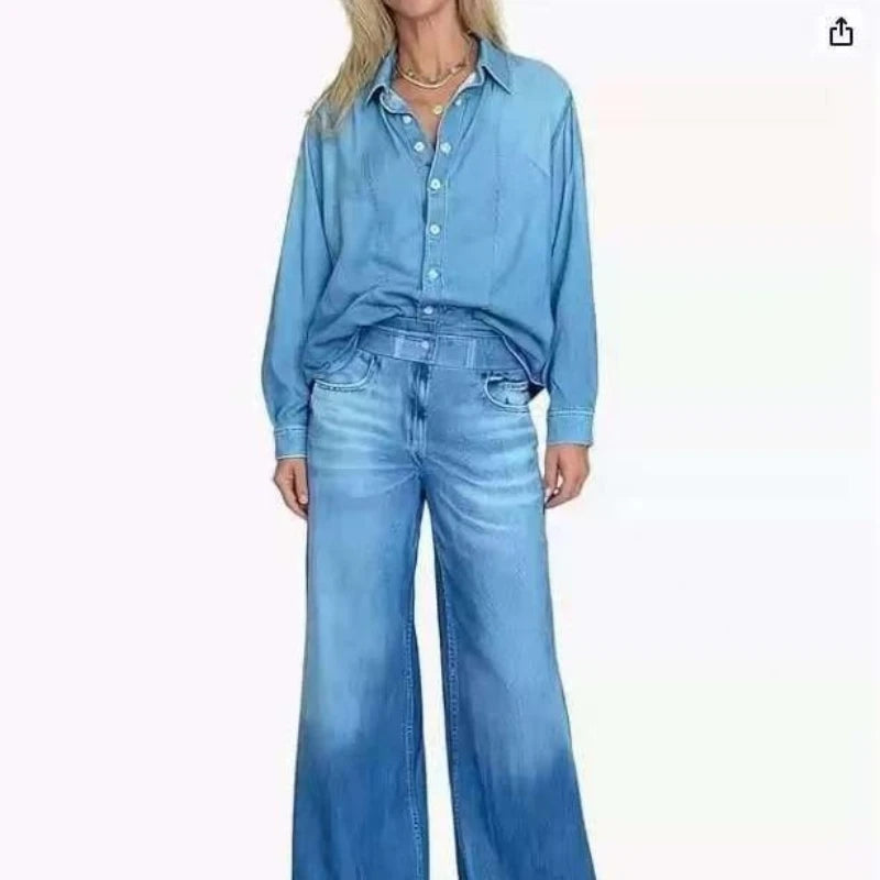 Women Two Piece Denim Set