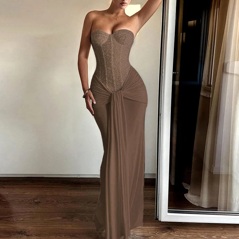 Women's Backless Slim Long Dress