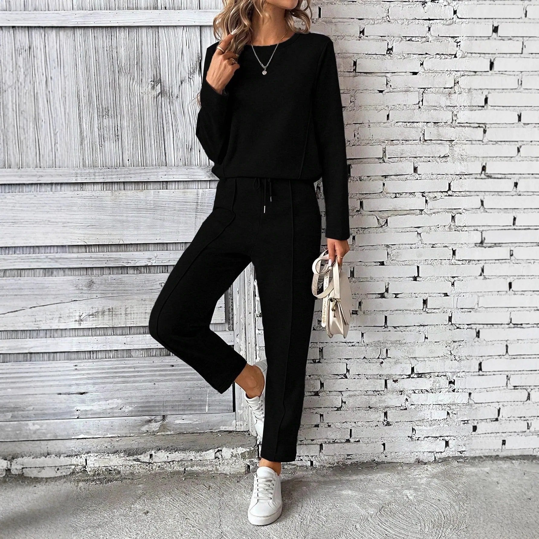 O-Neck Long Sleeved 2-Piece Set