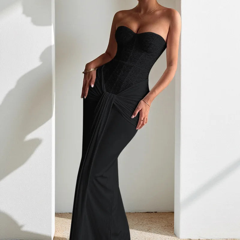 Women's Backless Slim Long Dress