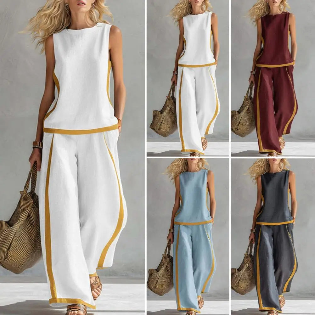 Elegant Women's Vest Trouser Set