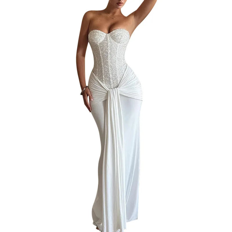 Women's Backless Slim Long Dress