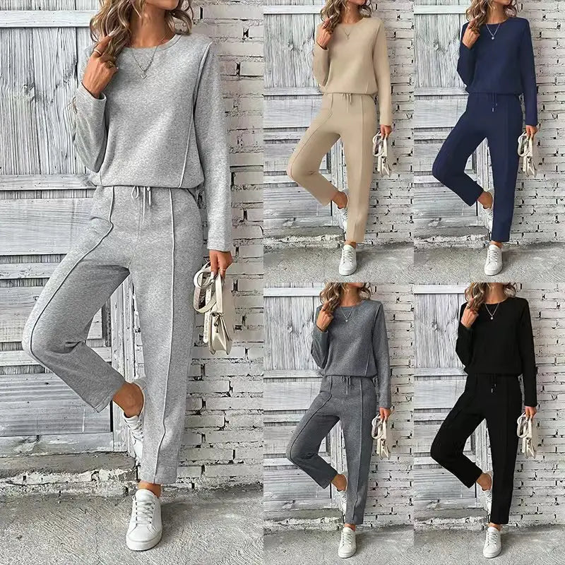 O-Neck Long Sleeved 2-Piece Set