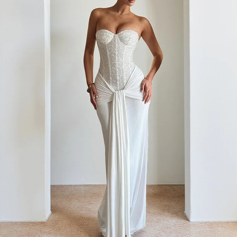 Women's Backless Slim Long Dress