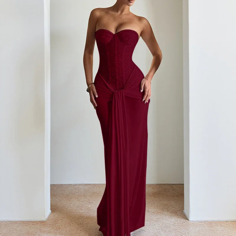 Women's Backless Slim Long Dress