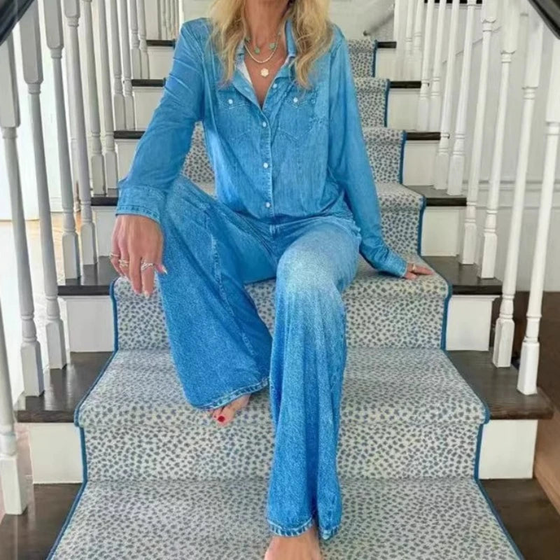 Women Two Piece Denim Set